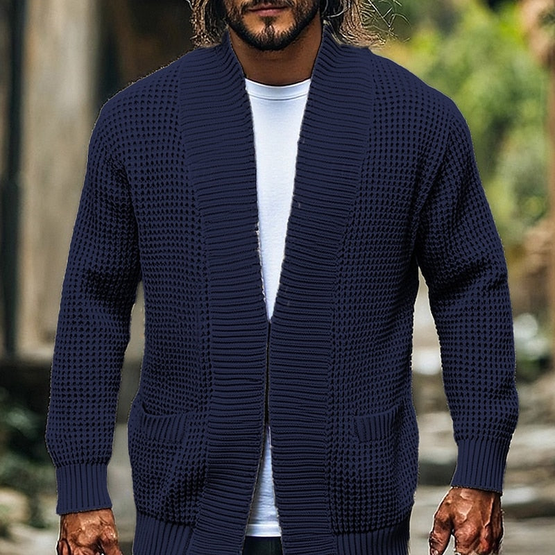 Cardigan for Men with Open Front and Pockets - 4 - London-stylehouse.com
