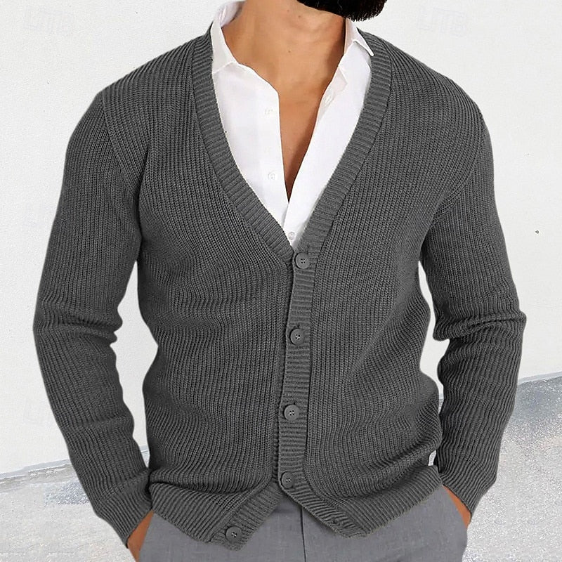 Cardigan for Men – V-Neck, Button-Down, Fitted Design - 2 - London-stylehouse.com