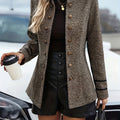 Blazer Women Tailored Fit with Button Front and Stand Collar - 1 - London-stylehouse.com