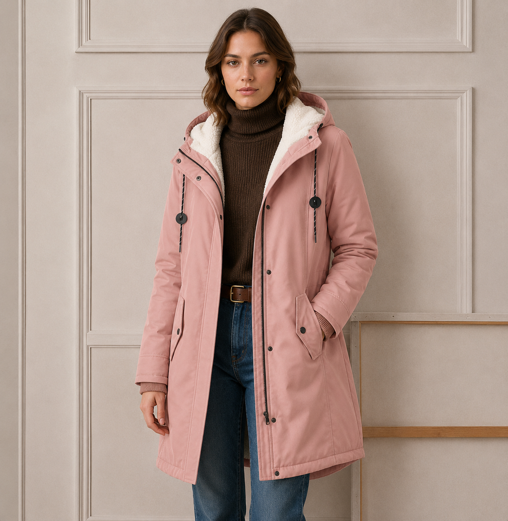 Ladies' Casual Coat with Hood and Functional Pockets - 7 - London-stylehouse.com