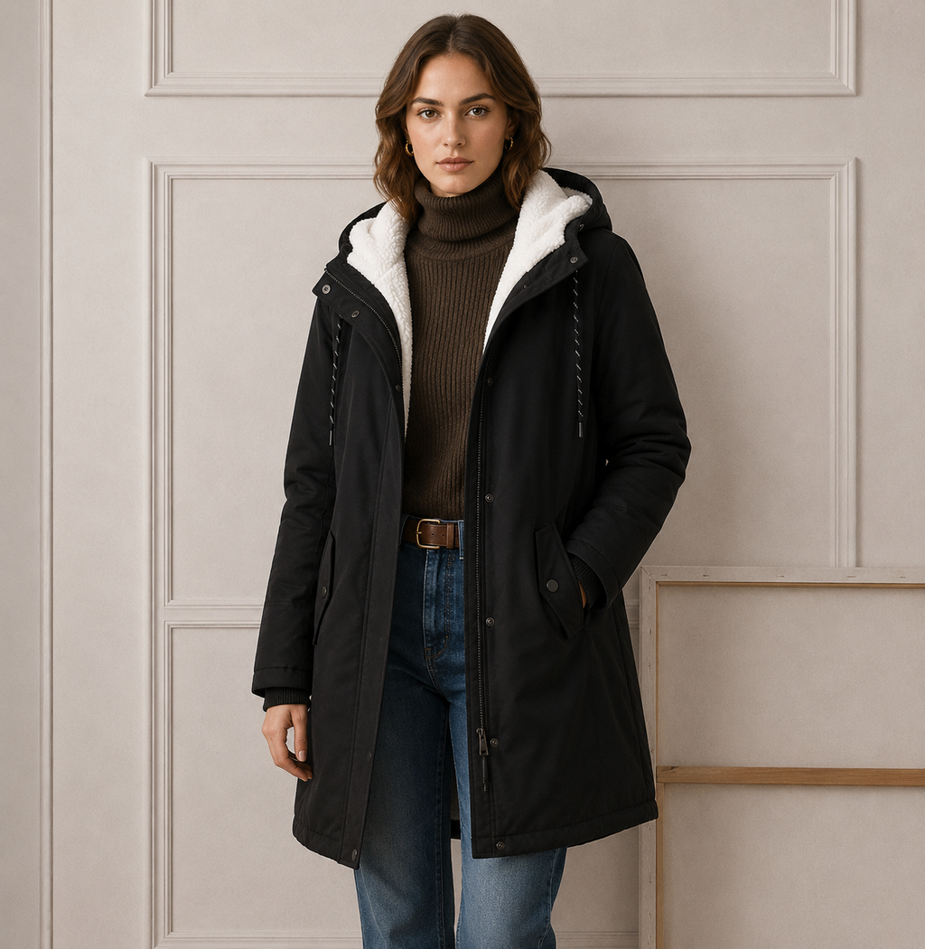 Ladies' Casual Coat with Hood and Functional Pockets - 9 - London-stylehouse.com