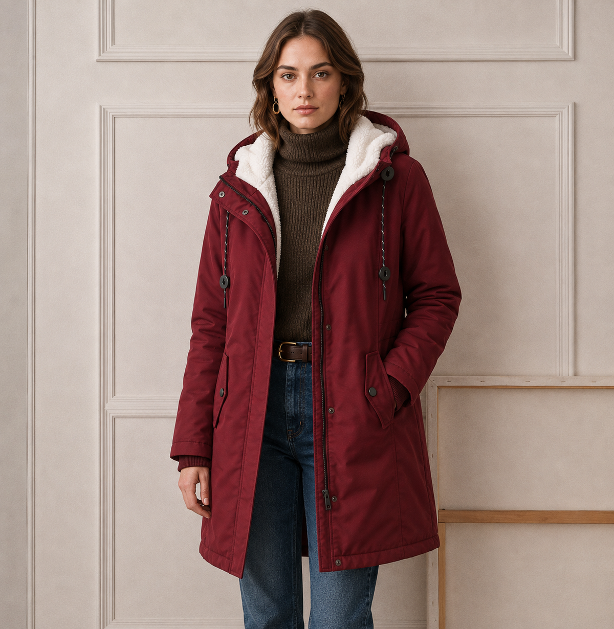 Ladies' Casual Coat with Hood and Functional Pockets - 10 - London-stylehouse.com