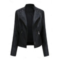 Women's Tailored Biker Jacket with Stylish Stitching - 1 - London-stylehouse.com