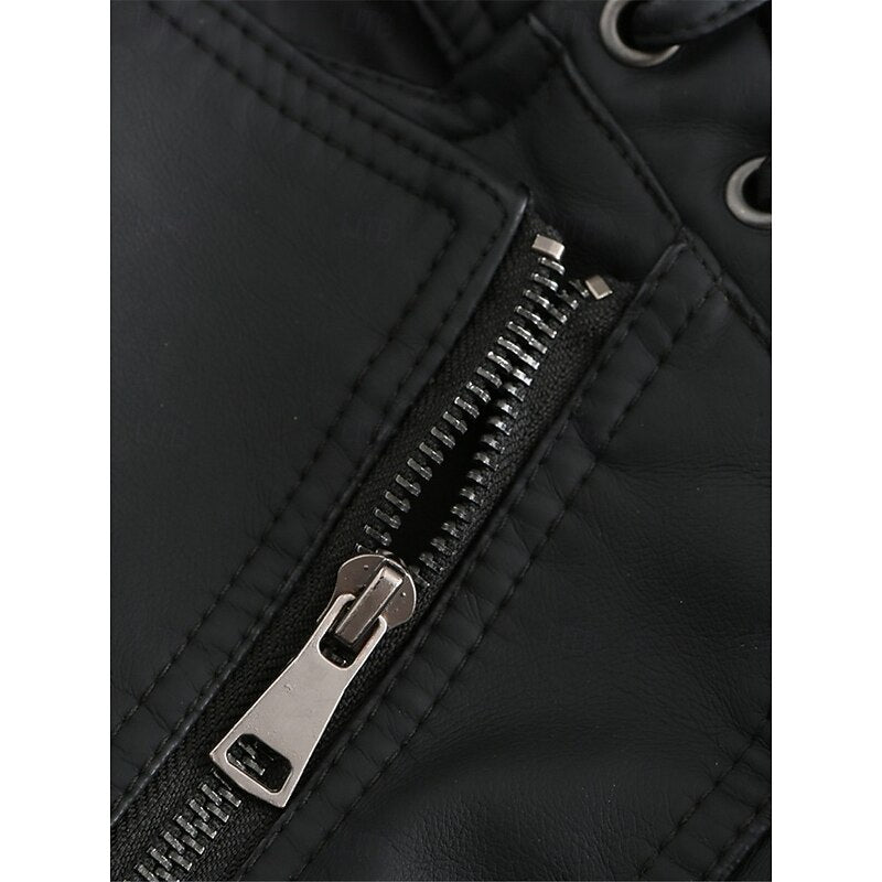Women's Tailored Biker Jacket with Stylish Stitching - 6 - London-stylehouse.com