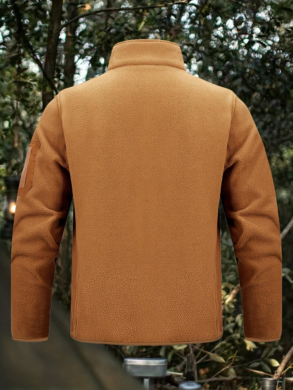 Men's Fleece Jacket with Stand-Up Collar and Practical Pockets - 5 - London-stylehouse.com