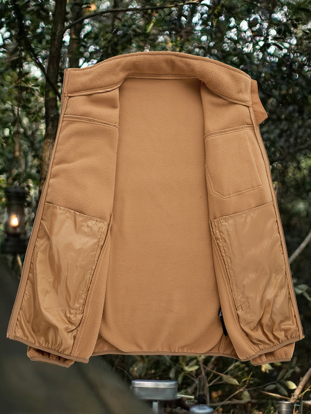 Men's Fleece Jacket with Stand-Up Collar and Practical Pockets - 6 - London-stylehouse.com