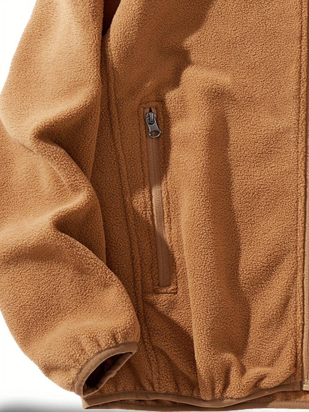 Men's Fleece Jacket with Stand-Up Collar and Practical Pockets - 8 - London-stylehouse.com