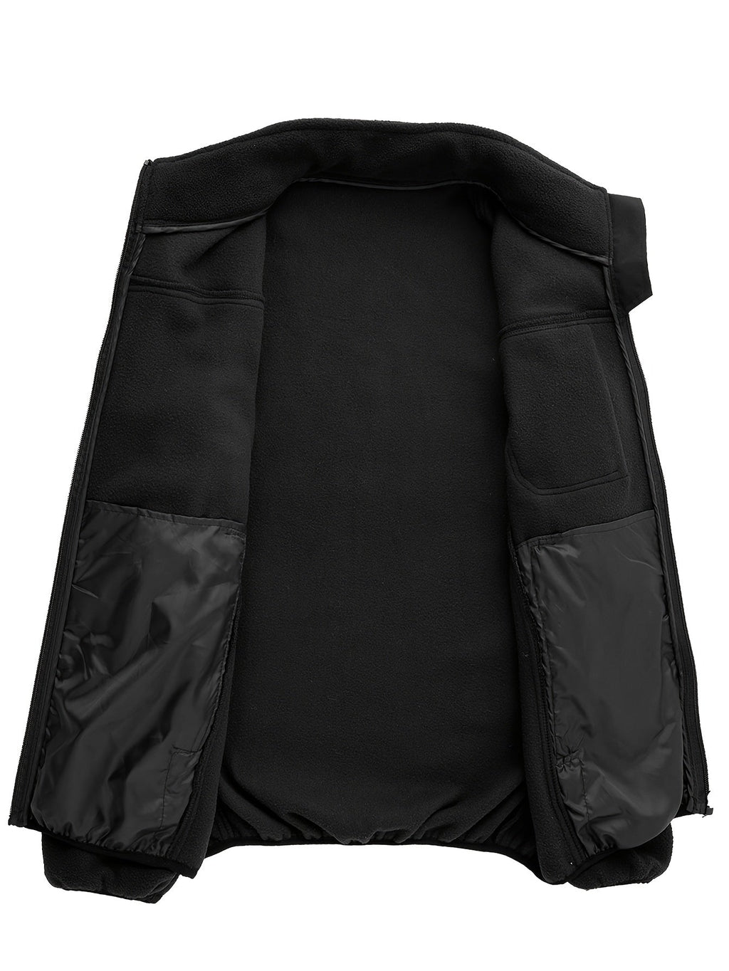 Men's Fleece Jacket with Stand-Up Collar and Practical Pockets - 14 - London-stylehouse.com