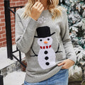 Women's Christmas Jumper Featuring Snowman Design and Classic Round Neckline - 1 - London-stylehouse.com