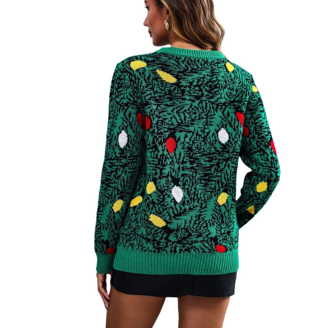 Christmas Jumper Women Long Sleeve Fun Tree Design - 5 - London-stylehouse.com