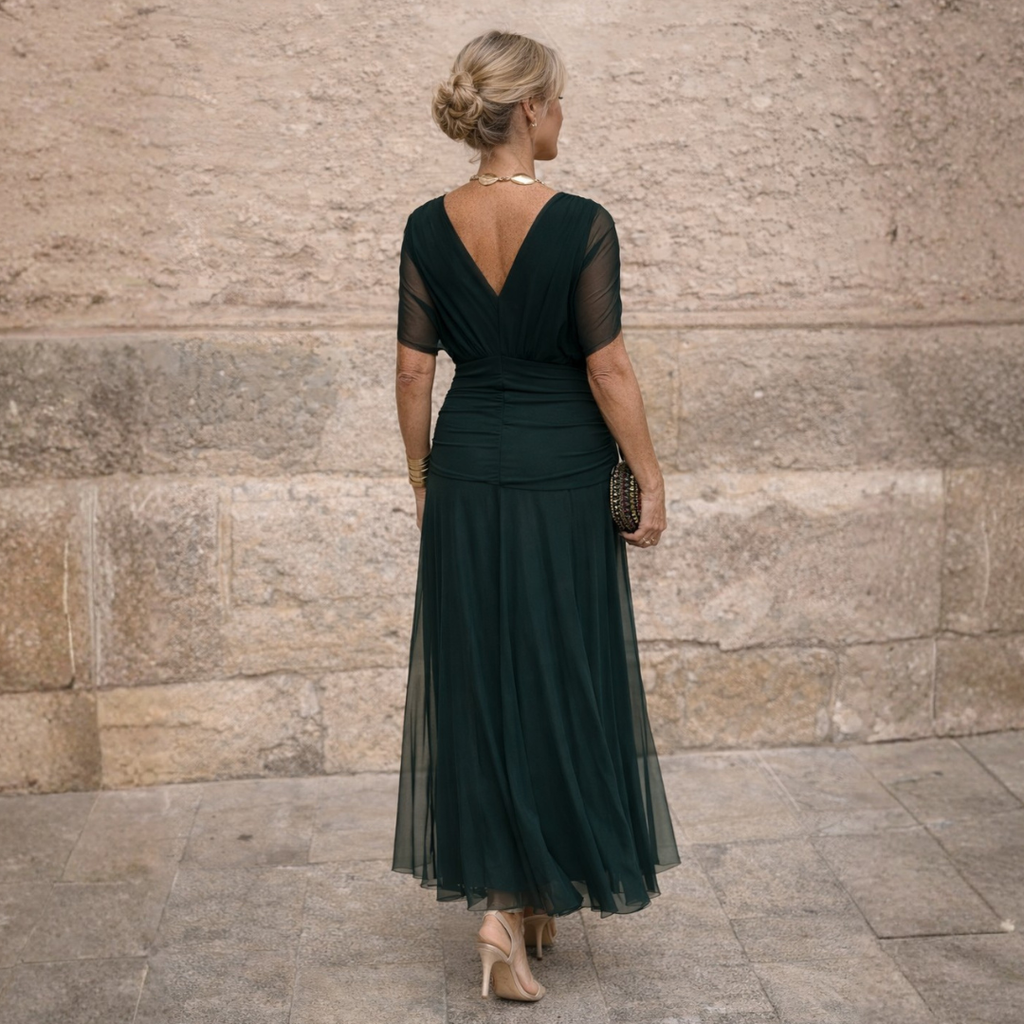 Maxi Dress for Women with Wrap Silhouette and Off-Shoulder Design - 10 - London-stylehouse.com