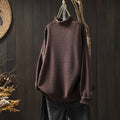 Pullover Women's Loose Fit with Stand-Up Neck and Long Sleeves - 1 - London-stylehouse.com