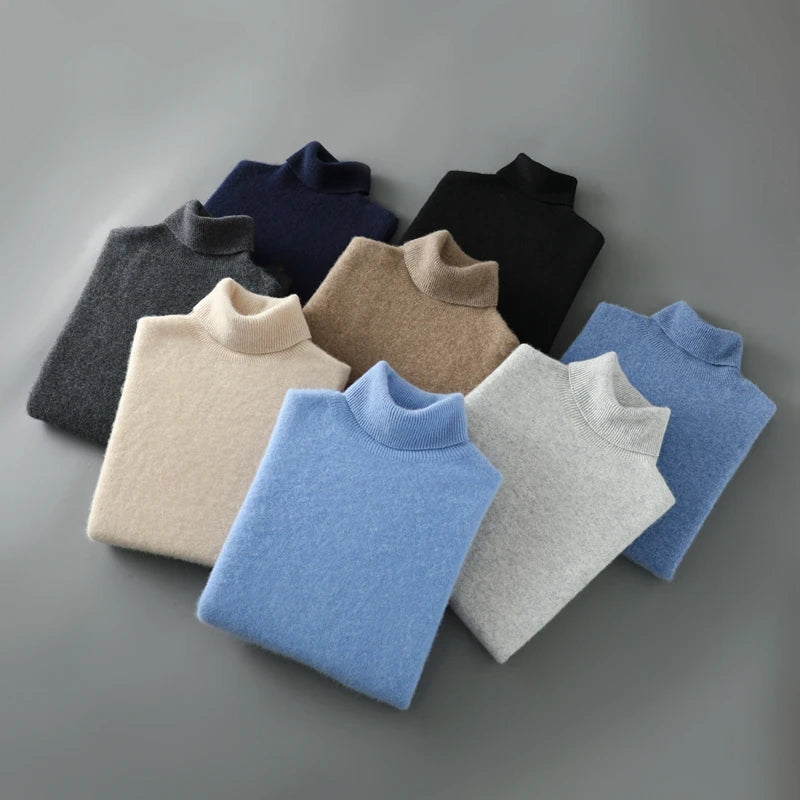 Women's Relaxed Fit High Neck Pullover with Long Sleeves - 8 - London-stylehouse.com