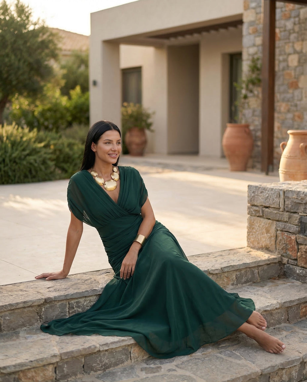 Evening Dress Women's Off-Shoulder Maxi with Ruched Bodice - 16 - London-stylehouse.com