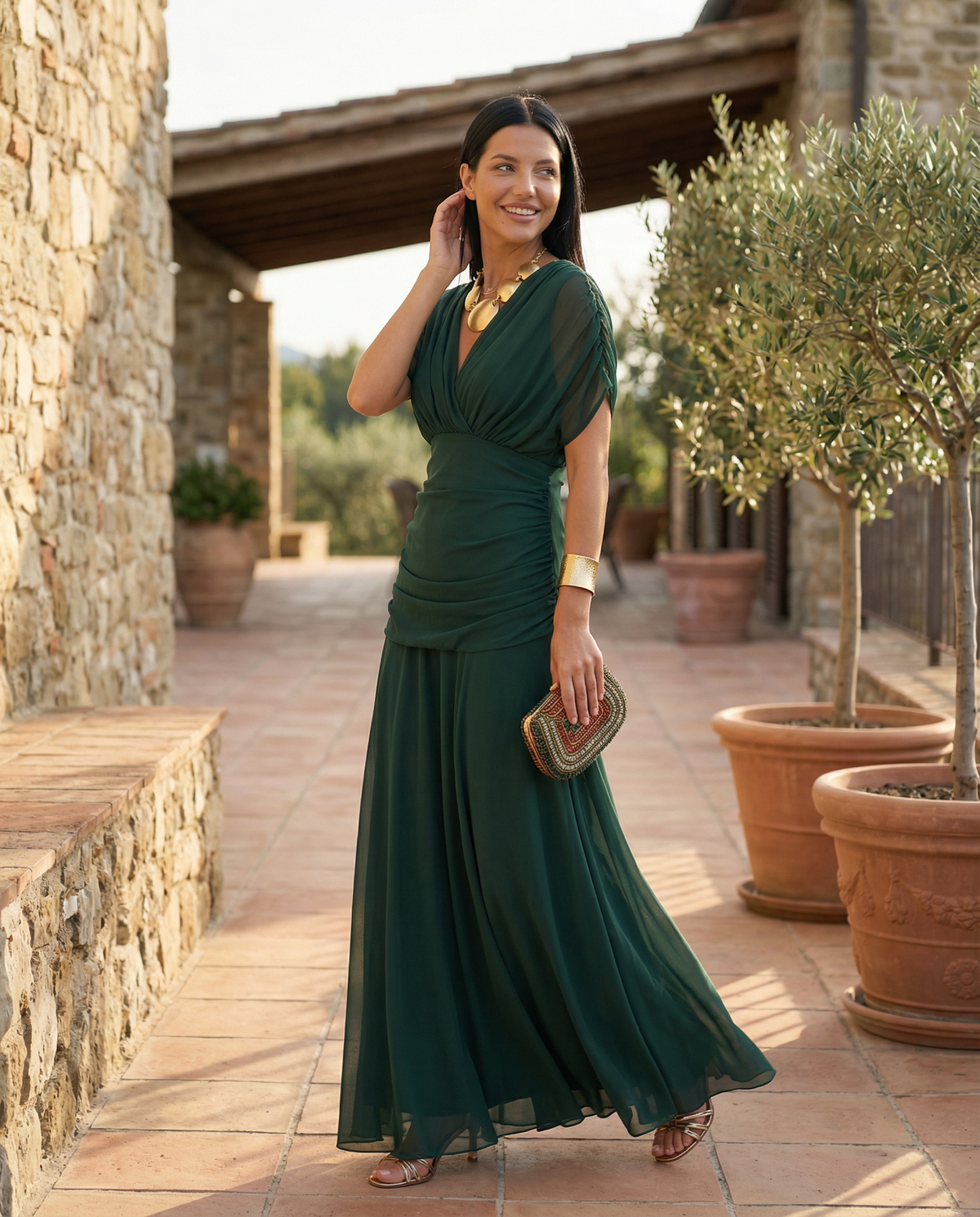 Evening Dress Women's Off-Shoulder Maxi with Ruched Bodice - 17 - London-stylehouse.com