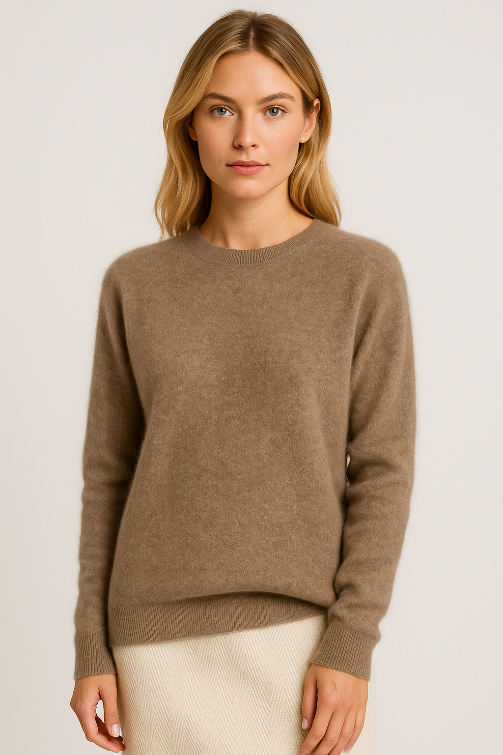 Ladies' Classic Round Neck Pullover with Long Sleeves - 3 - London-stylehouse.com