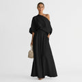 Maxi Dress Women Asymmetrical Cut with Relaxed Fit - 1 - London-stylehouse.com