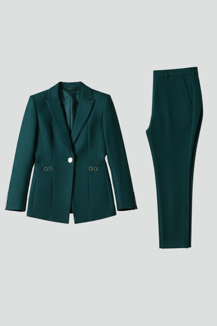 Blazer and Trousers Women's Tailored Suit with Elegant Cut - 1 - London-stylehouse.com