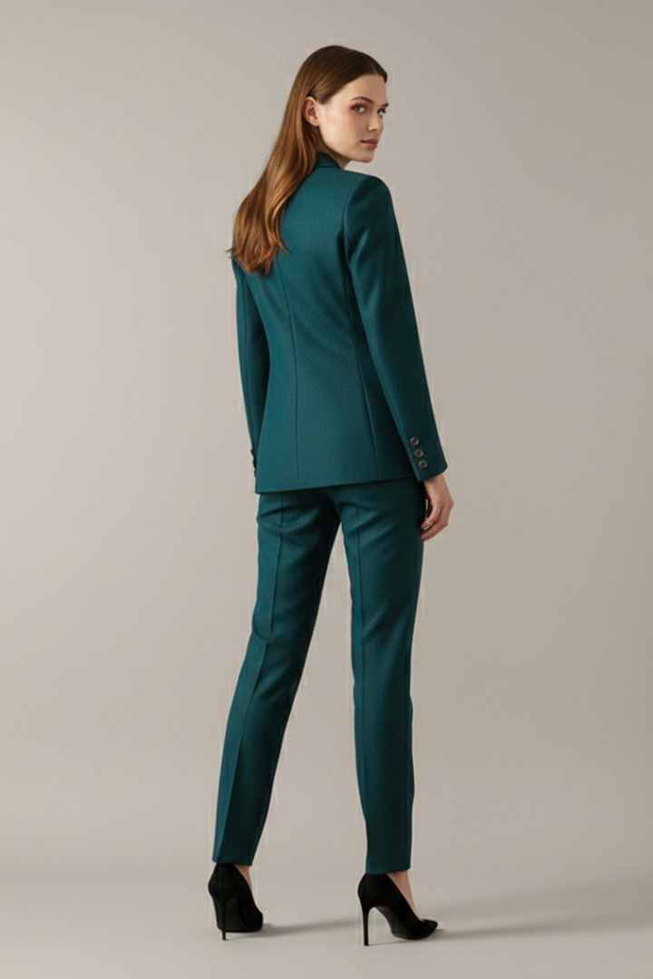 Blazer and Trousers Women's Tailored Suit with Elegant Cut - 4 - London-stylehouse.com