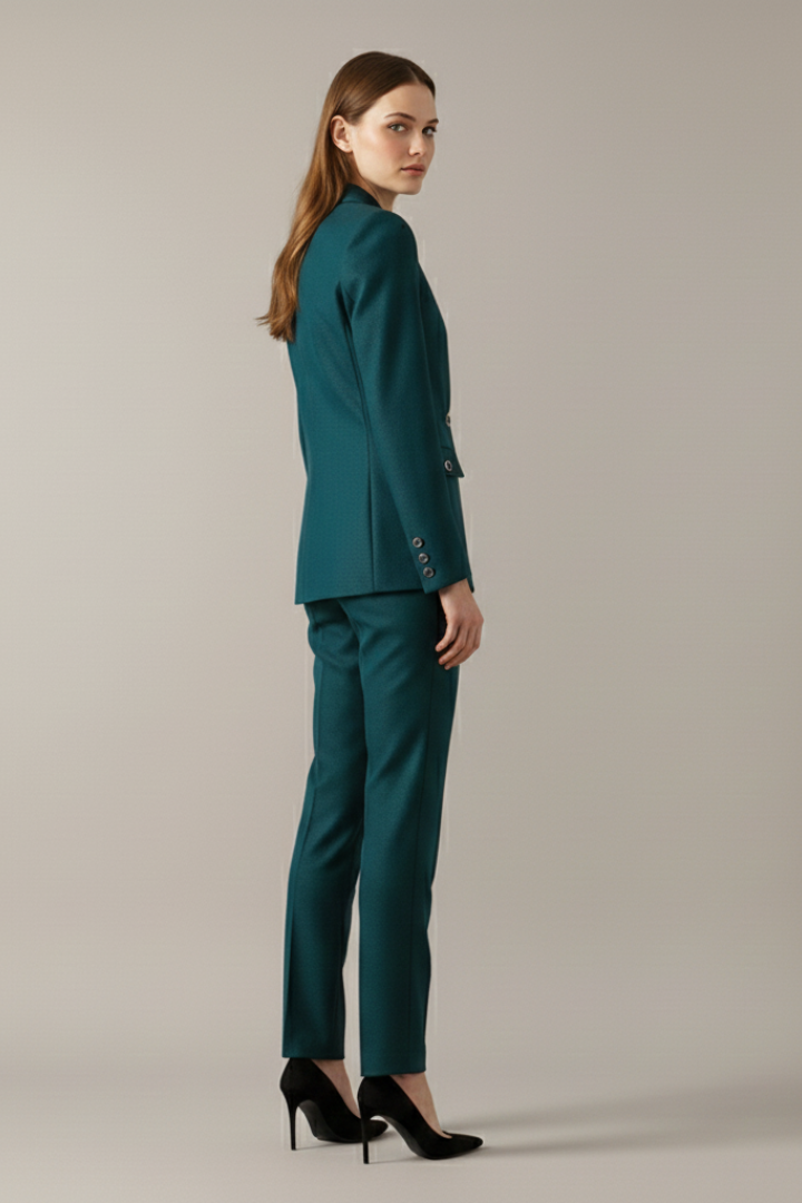 Blazer and Trousers Women's Tailored Suit with Elegant Cut - 5 - London-stylehouse.com