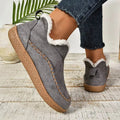 Casual Women's Slip-On Shoes with Cozy Lining and Stitch Detail - 6 - London-stylehouse.com