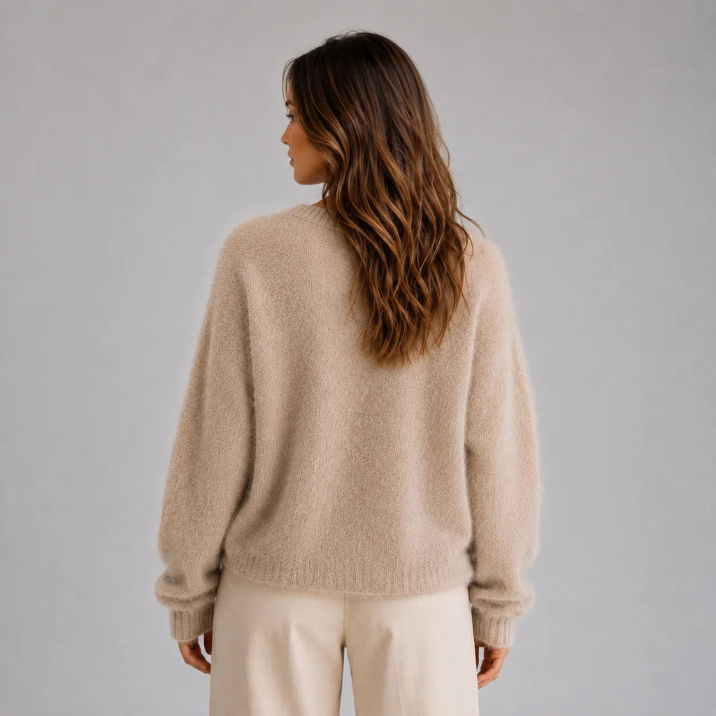 Cardigan Women’s Relaxed Fit with V-Neck and Button Closure - 5 - London-stylehouse.com