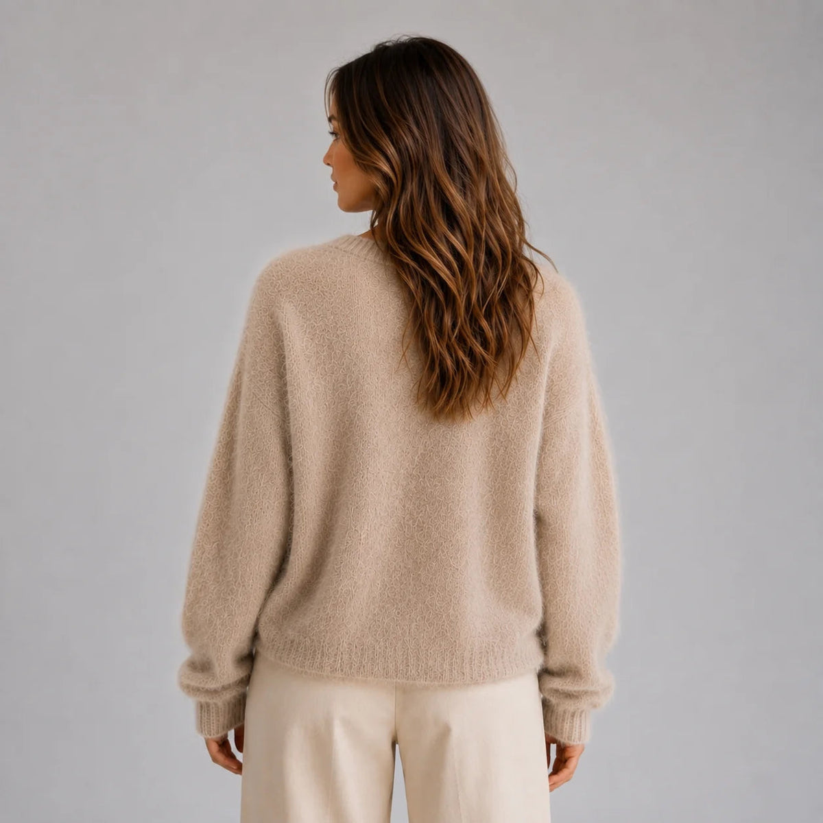 Cardigan Women’s Relaxed Fit with V-Neck and Button Closure - 5 - London-stylehouse.com