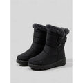 Women's Winter Boots with Faux Fur Cuff & Chunky Sole - 1 - London-stylehouse.com