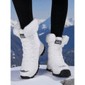 Women's Ankle Boots with Laced Design and Faux Fur Trim - 1 - London-stylehouse.com