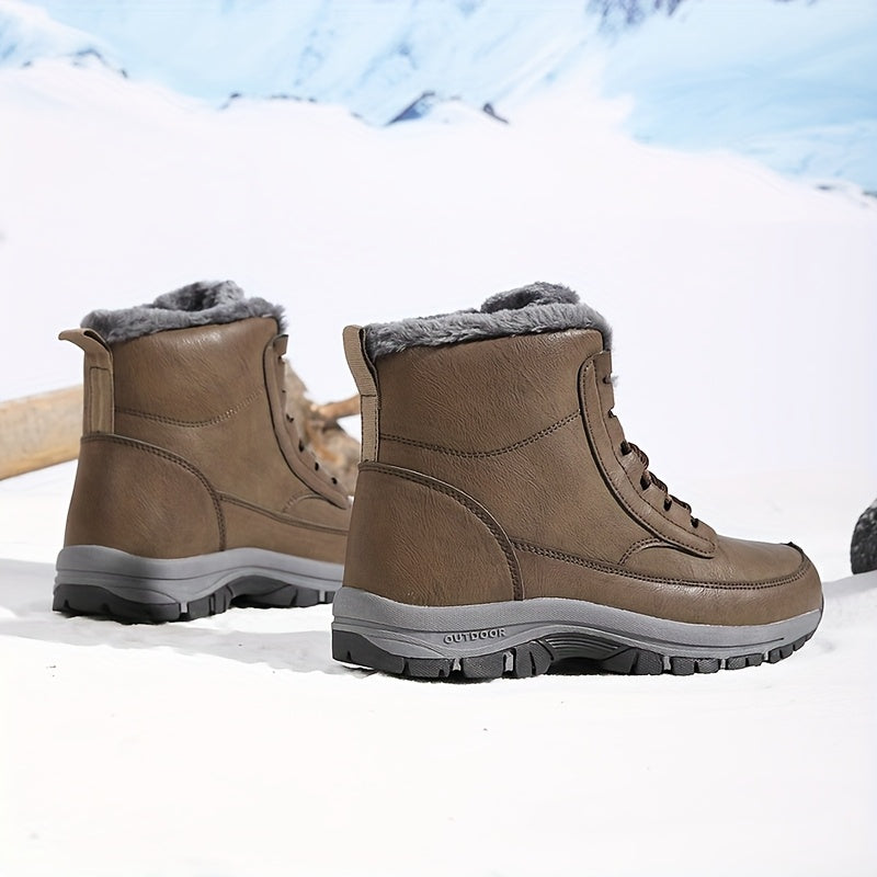 Women's Winter Boots with Faux Fur Lining and Lace-Up Design - 5 - London-stylehouse.com