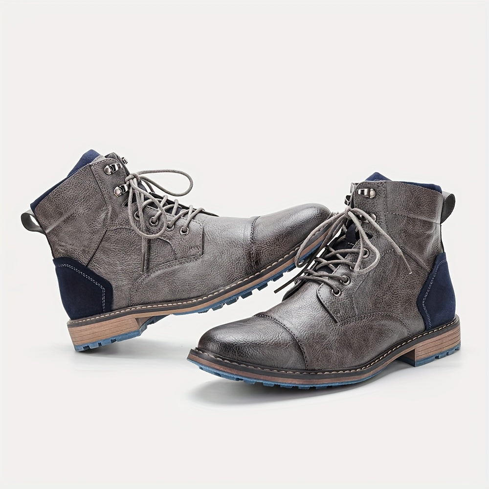 Ankle Boots for Men with Lacing and Contrast Details - 4 - London-stylehouse.com