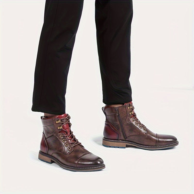 Ankle Boots for Men with Lacing and Contrast Details - 5 - London-stylehouse.com