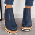Wedge Ankle Boots for Women with Zip Fastening and Stylish Silhouette - 6 - London-stylehouse.com