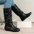 Slouchy Knee-High Boots for Women with Zipper Closure - 7 - London-stylehouse.com