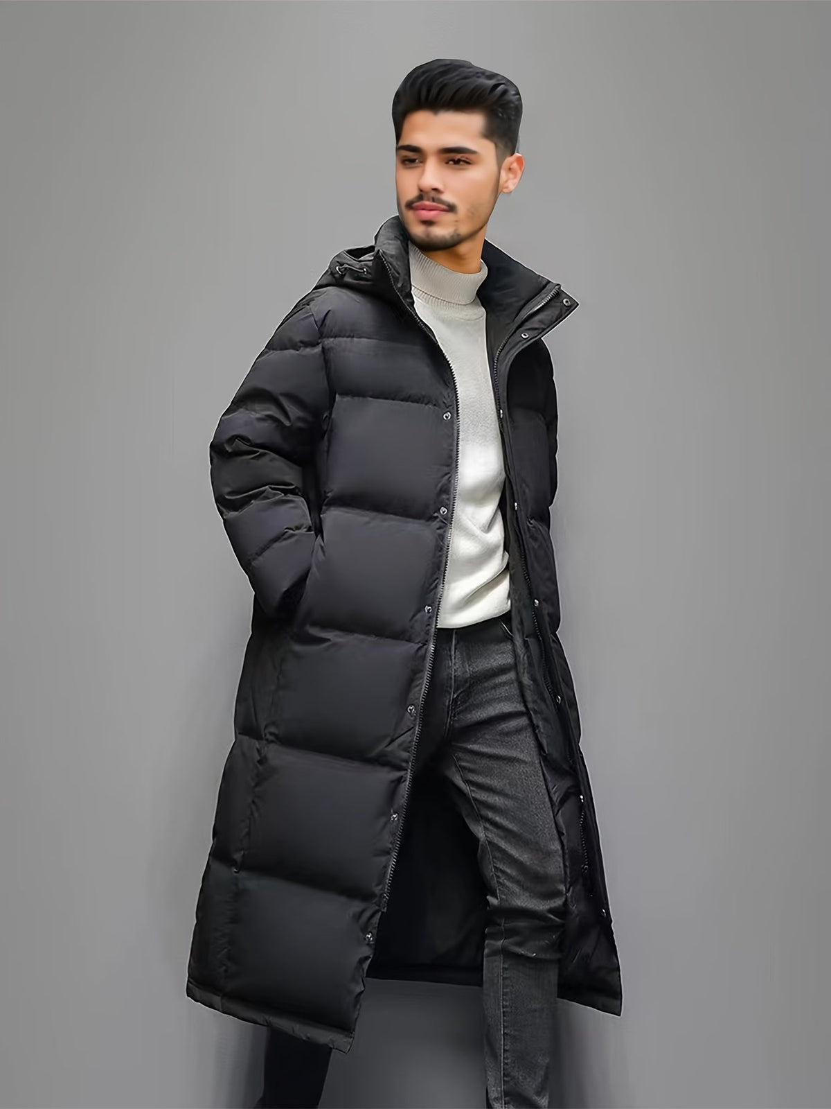 Long Coat Women's Hooded Puffer with Tailored Fit - 2 - London-stylehouse.com