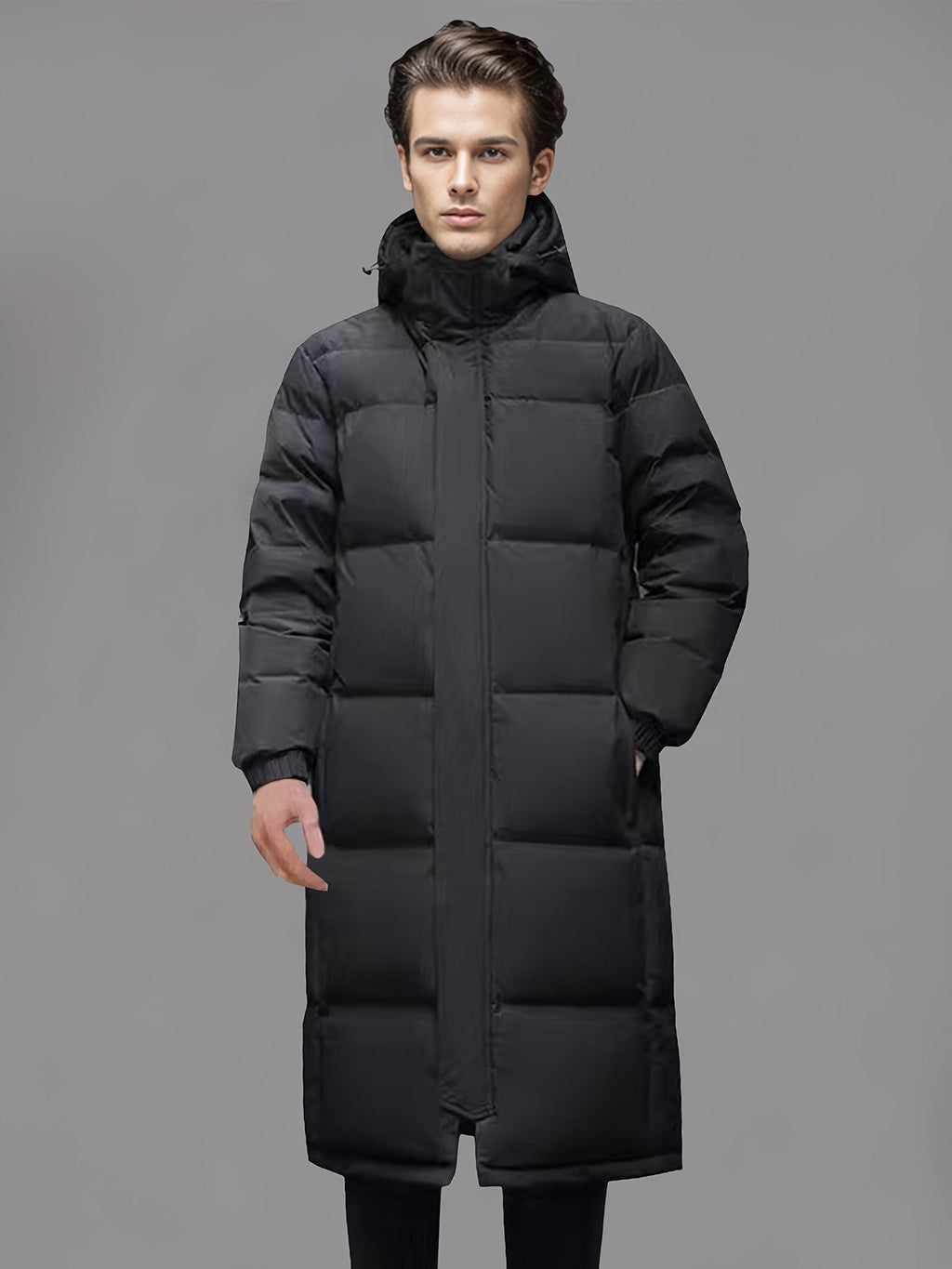 Long Coat Women's Hooded Puffer with Tailored Fit - 4 - London-stylehouse.com