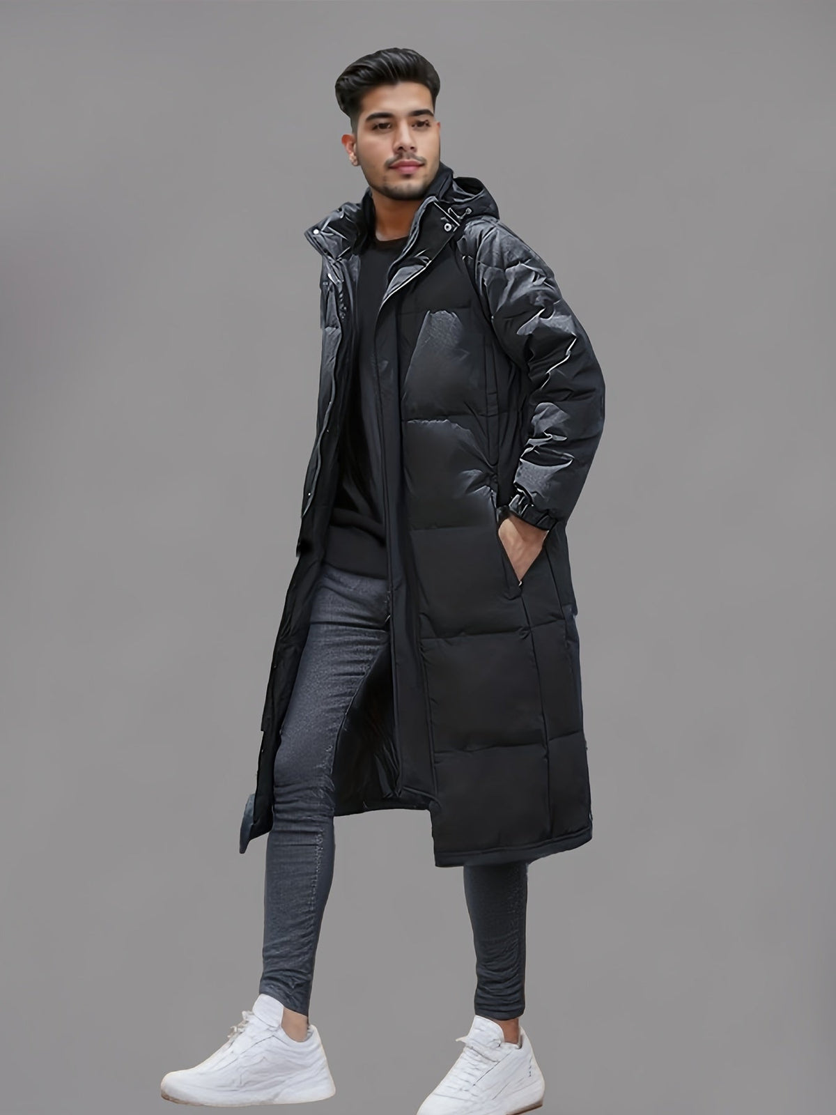 Long Coat Women's Hooded Puffer with Tailored Fit - 6 - London-stylehouse.com