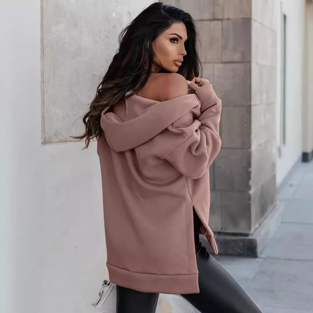 Hoodie Women Zip-Up Relaxed Fit with Pockets - 4 - London-stylehouse.com