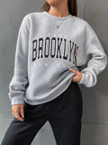 Hoodie Women Relaxed Fit Brooklyn Print Casual Sweatshirt - 11 - London-stylehouse.com