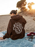 Hoodie Women Oversized with 'Jesus Loves You' Print - 7 - London-stylehouse.com