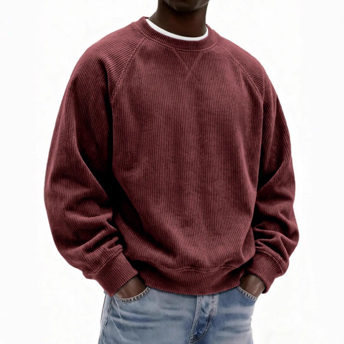 Casual Sweatshirt for Men with Raglan Sleeves and Relaxed Fit - 2 - London-stylehouse.com