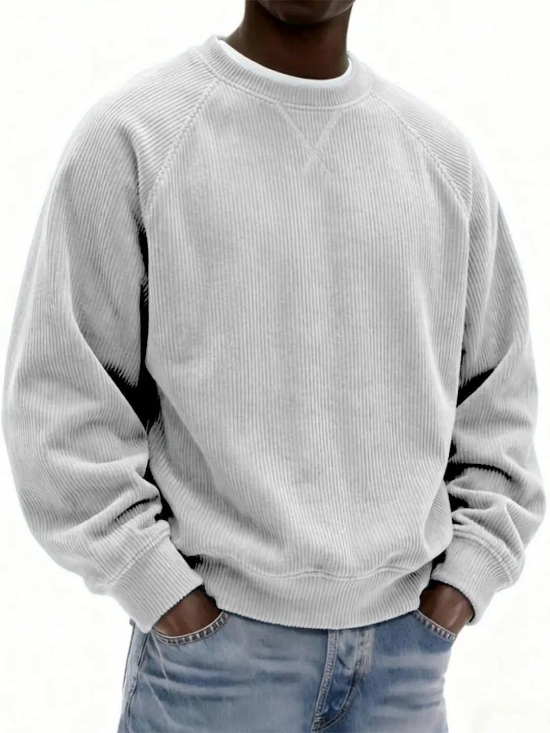 Casual Sweatshirt for Men with Raglan Sleeves and Relaxed Fit - 4 - London-stylehouse.com