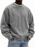 Casual Sweatshirt for Men with Raglan Sleeves and Relaxed Fit - 5 - London-stylehouse.com