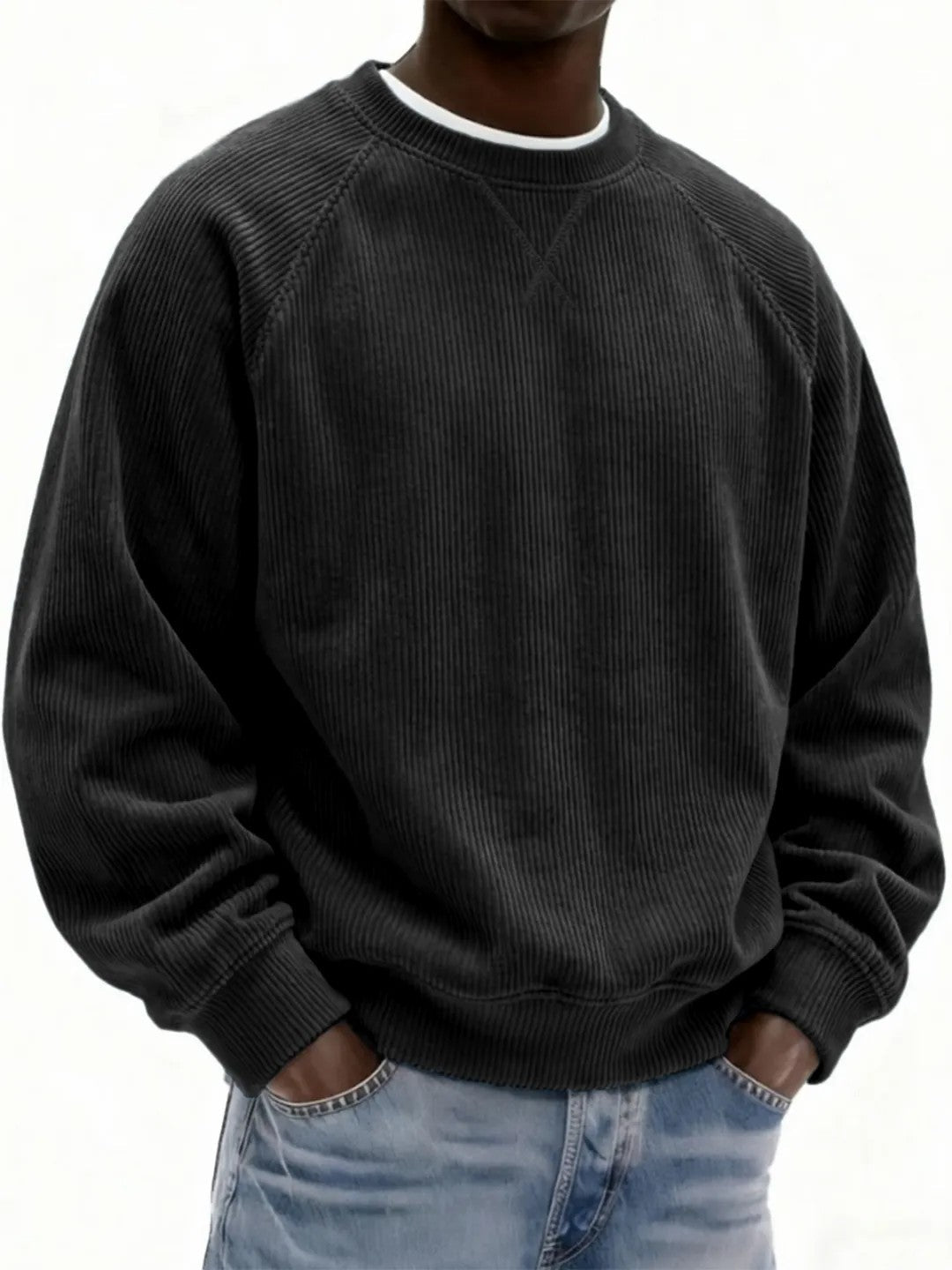 Casual Sweatshirt for Men with Raglan Sleeves and Relaxed Fit - 6 - London-stylehouse.com