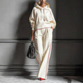 Lounge Set Women's Relaxed Fit Hoodie & Trousers with Contrast Trim - 5 - London-stylehouse.com