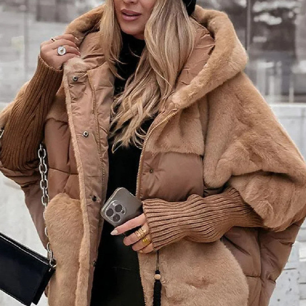 Puffer Jacket Women's Oversized Fit with Hood and Unique Design - 1 - London-stylehouse.com