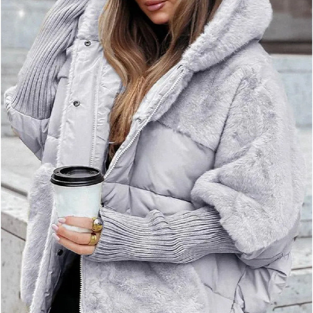 Puffer Jacket Women's Oversized Fit with Hood and Unique Design - 3 - London-stylehouse.com