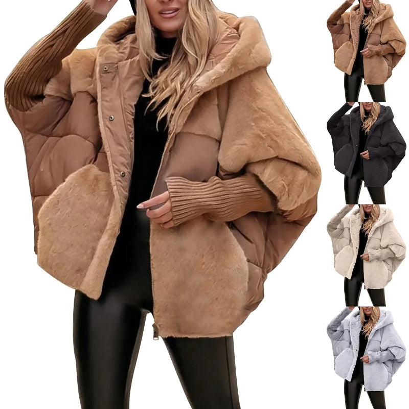 Puffer Jacket Women's Oversized Fit with Hood and Unique Design - 6 - London-stylehouse.com