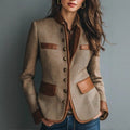 Blazer for Women with Tailored Fit and Contrast Detailing - 1 - London-stylehouse.com