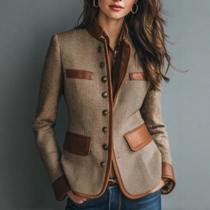Blazer for Women with Tailored Fit and Contrast Detailing - 1 - London-stylehouse.com